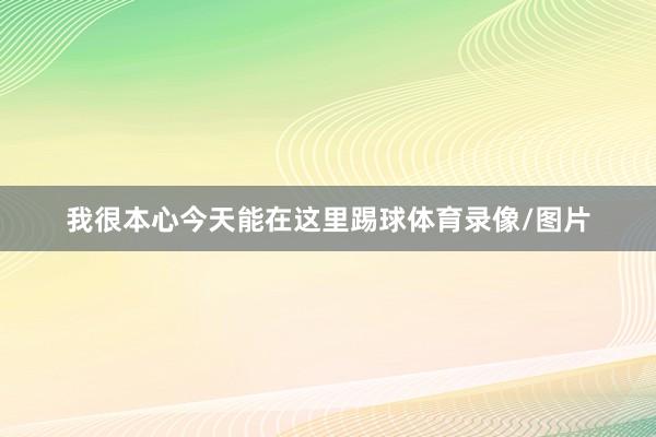 我很本心今天能在这里踢球体育录像/图片