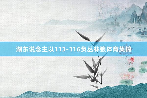 湖东说念主以113-116负丛林狼体育集锦