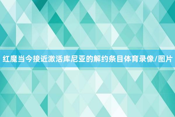 红魔当今接近激活库尼亚的解约条目体育录像/图片