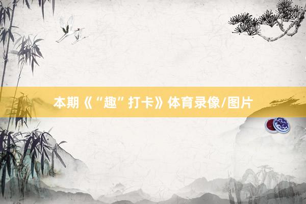 本期《“趣”打卡》体育录像/图片
