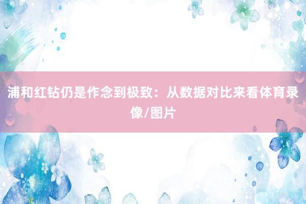 浦和红钻仍是作念到极致：从数据对比来看体育录像/图片