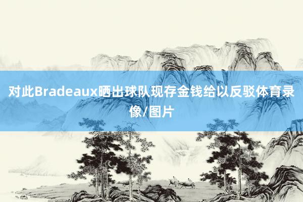 对此Bradeaux晒出球队现存金钱给以反驳体育录像/图片