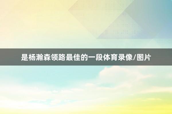 是杨瀚森领路最佳的一段体育录像/图片