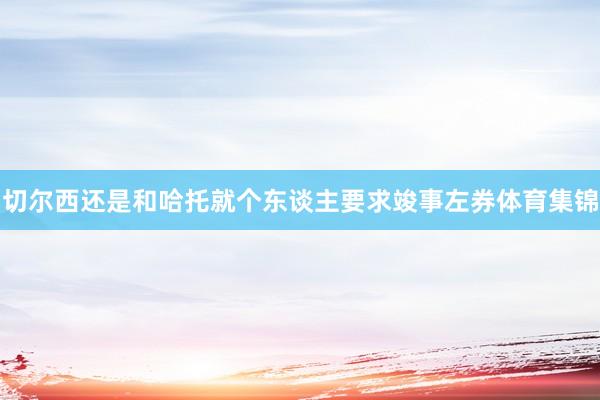切尔西还是和哈托就个东谈主要求竣事左券体育集锦