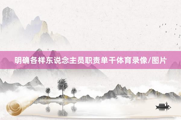 明确各样东说念主员职责单干体育录像/图片