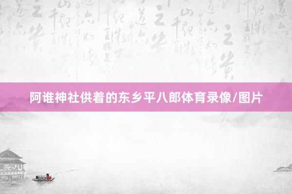 阿谁神社供着的东乡平八郎体育录像/图片