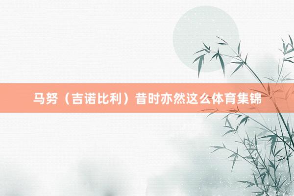 马努（吉诺比利）昔时亦然这么体育集锦
