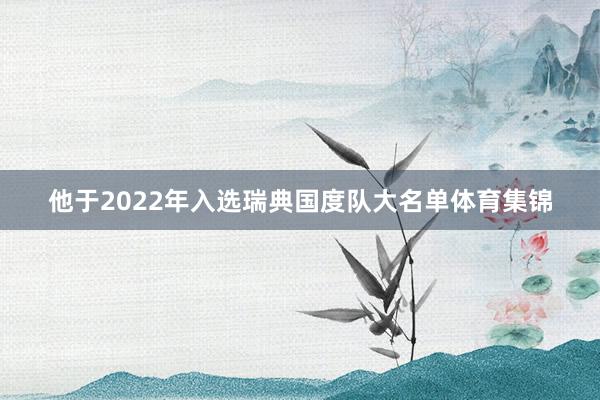 他于2022年入选瑞典国度队大名单体育集锦