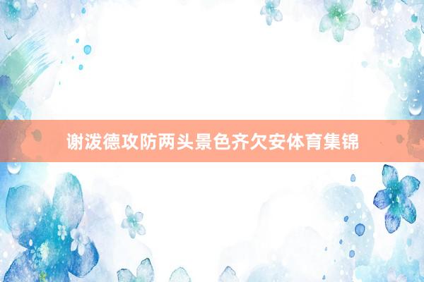 谢泼德攻防两头景色齐欠安体育集锦