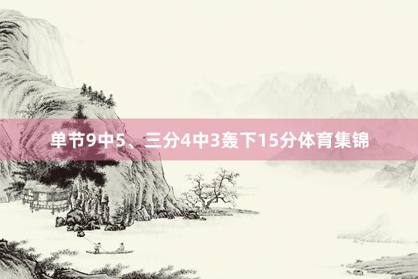 单节9中5、三分4中3轰下15分体育集锦