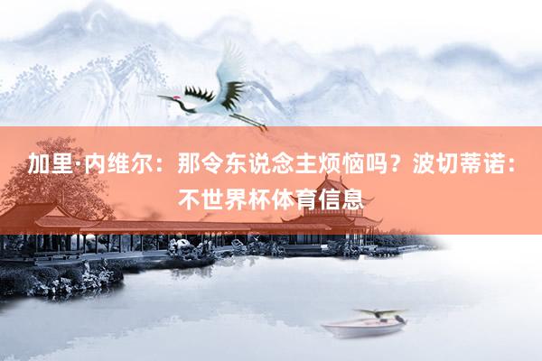 加里·内维尔：那令东说念主烦恼吗？波切蒂诺：不世界杯体育信息