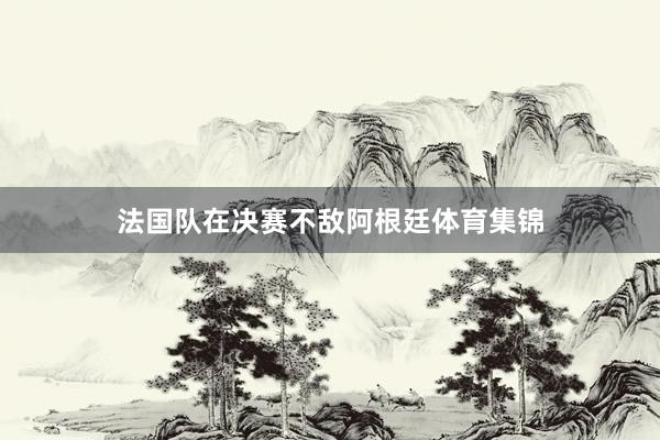 法国队在决赛不敌阿根廷体育集锦