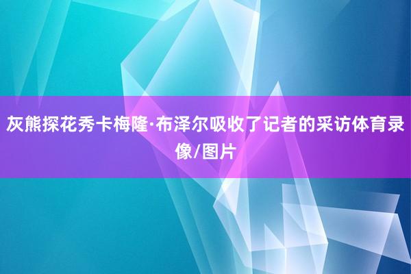 灰熊探花秀卡梅隆·布泽尔吸收了记者的采访体育录像/图片